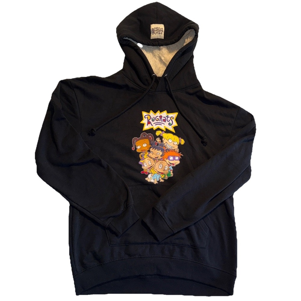 Official Nickelodeon Rugrats Television Cartoon Hoodie Licensed Black Size M
